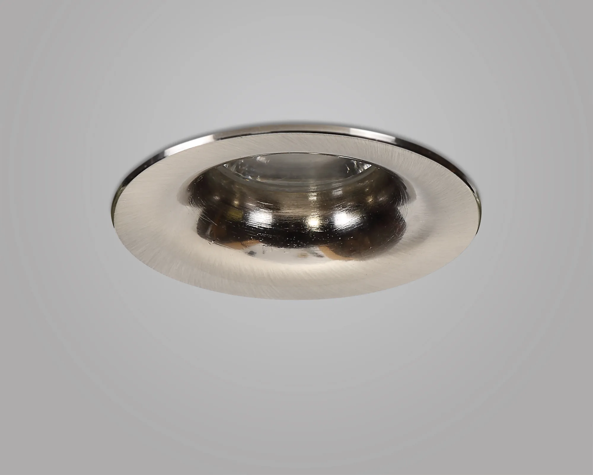 Bruve GU10 Recessed Round Satin Nickel IP65 Downlighter, Cut-Out 68mm DX200403  Dlux Bruve IP65